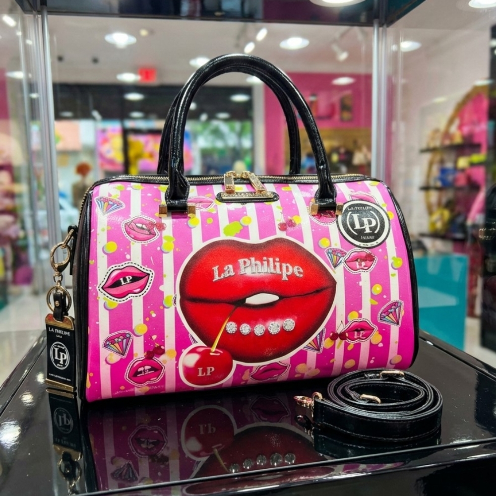 NWT LA PHILIPE ✨️ Designer Handbag & WALLET SET ✨️💋🍒💥